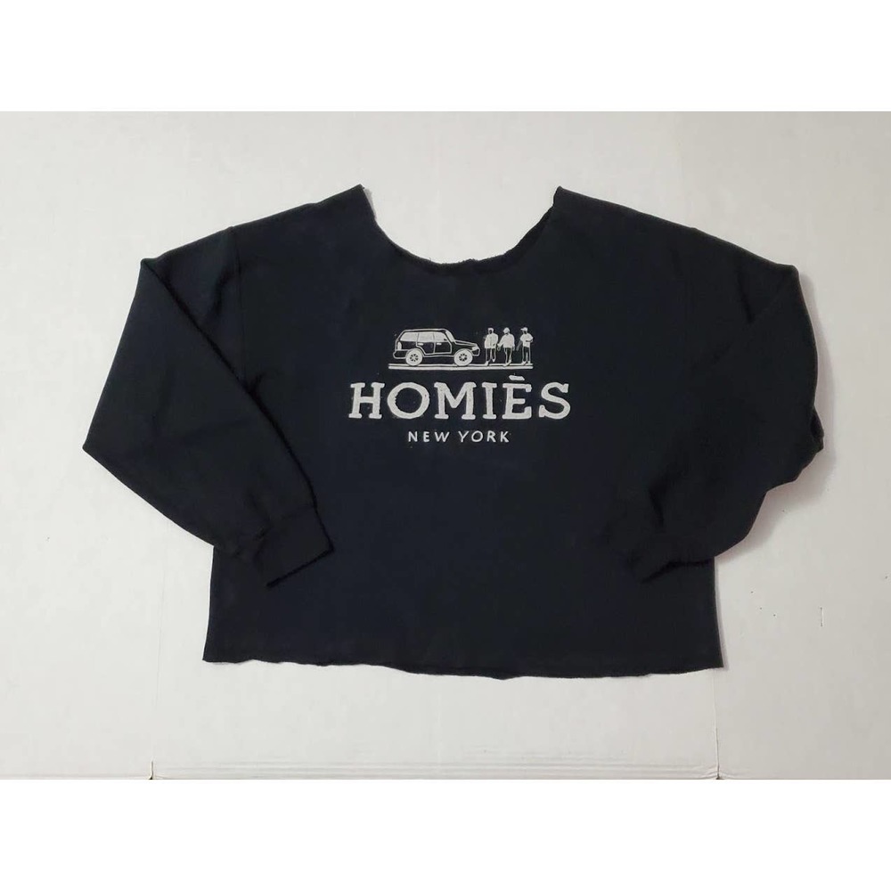 Vintage 90s Homies New York Cropped Sweatshirt Womens XL